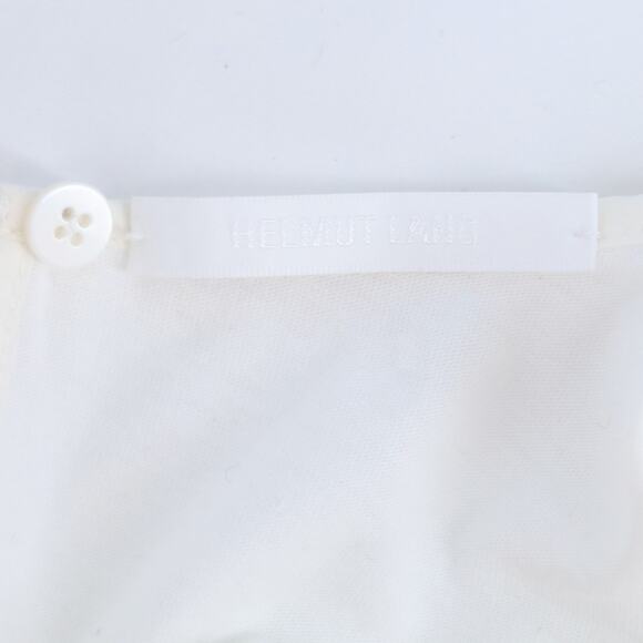 Helmut Lang Women White Knit Embroidery Long Sleeve Top Size S - Picture 5 of 5